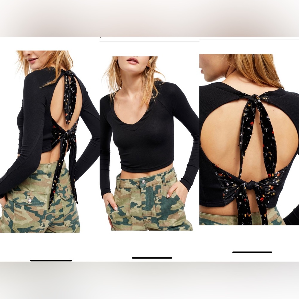 FP tie in back crop (M)